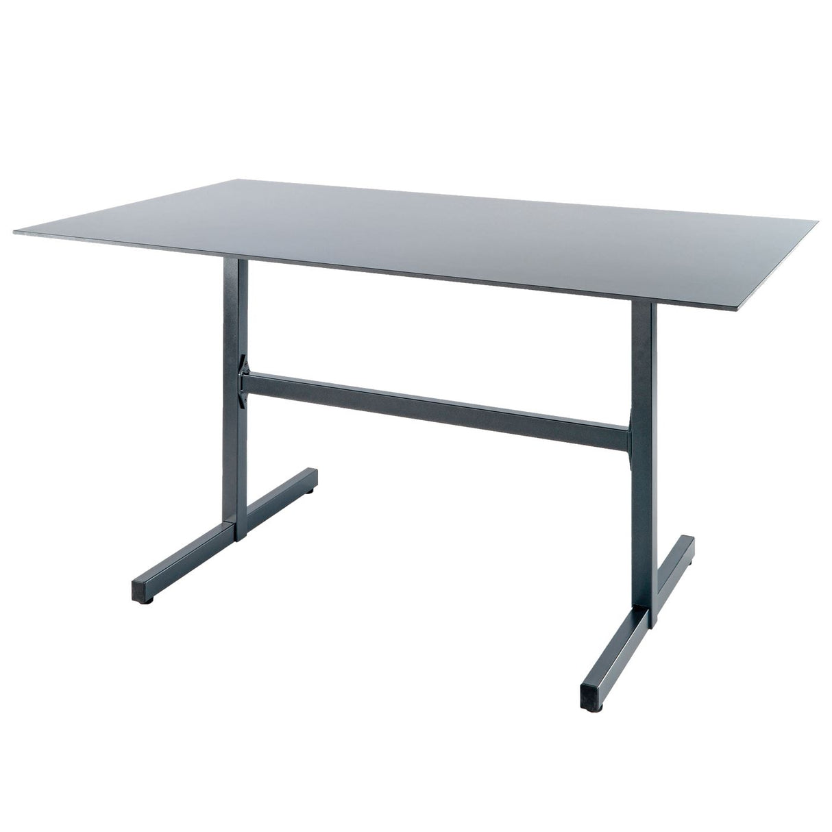 Schaffner Basel table repas rabattable 160x90cm Gris argent 78 Gris Argent 78