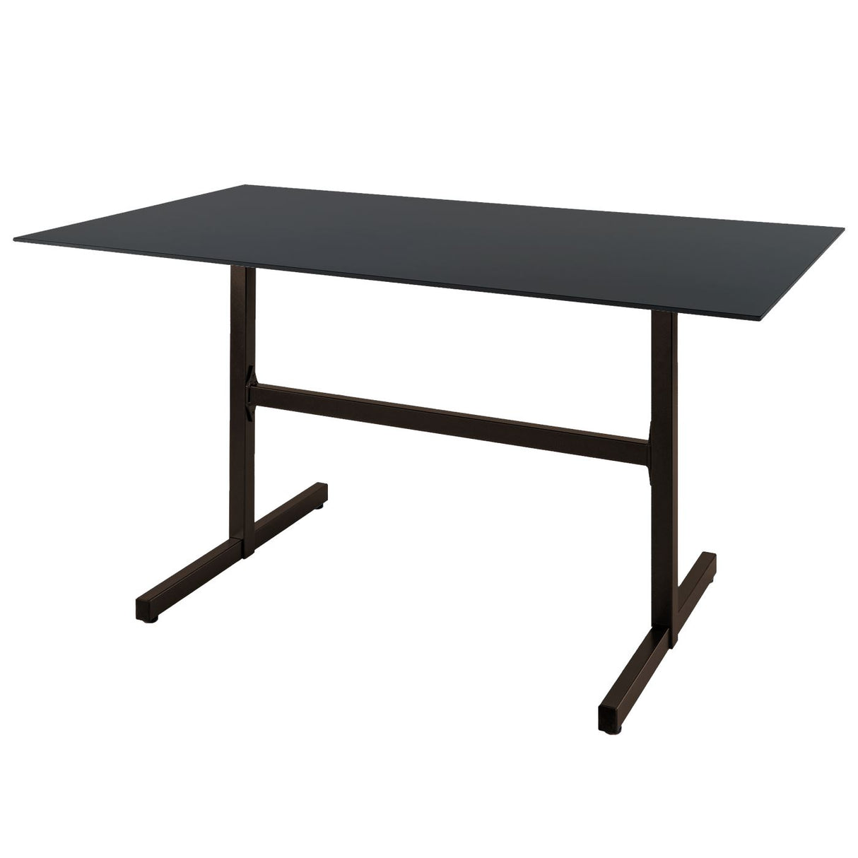 Schaffner Basel table repas rabattable 160x90cm Moka 88 Anthracite 77