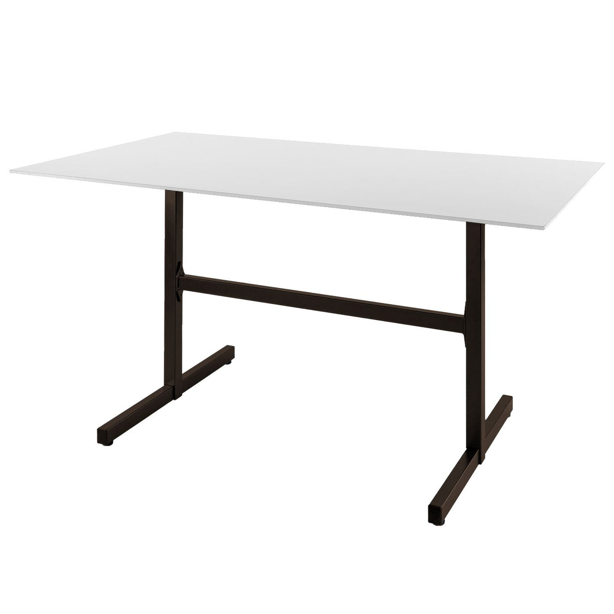 Schaffner Basel table repas rabattable 160x90cm Moka 88 Blanc 90