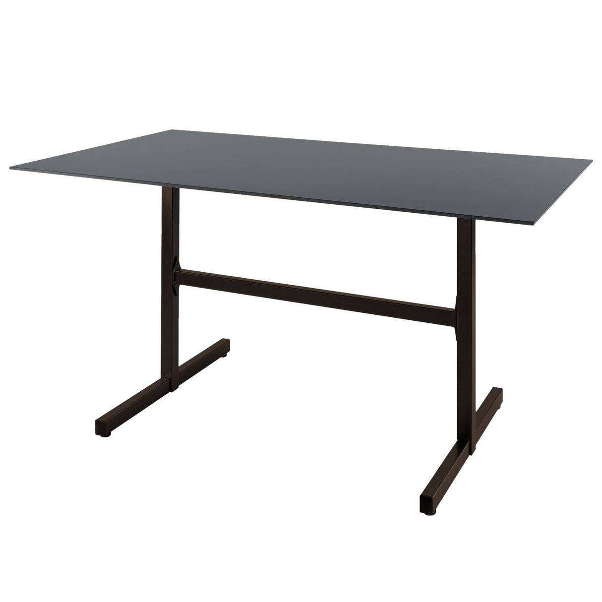 Schaffner Basel table repas rabattable 160x90cm Moka 88 Graphite 73