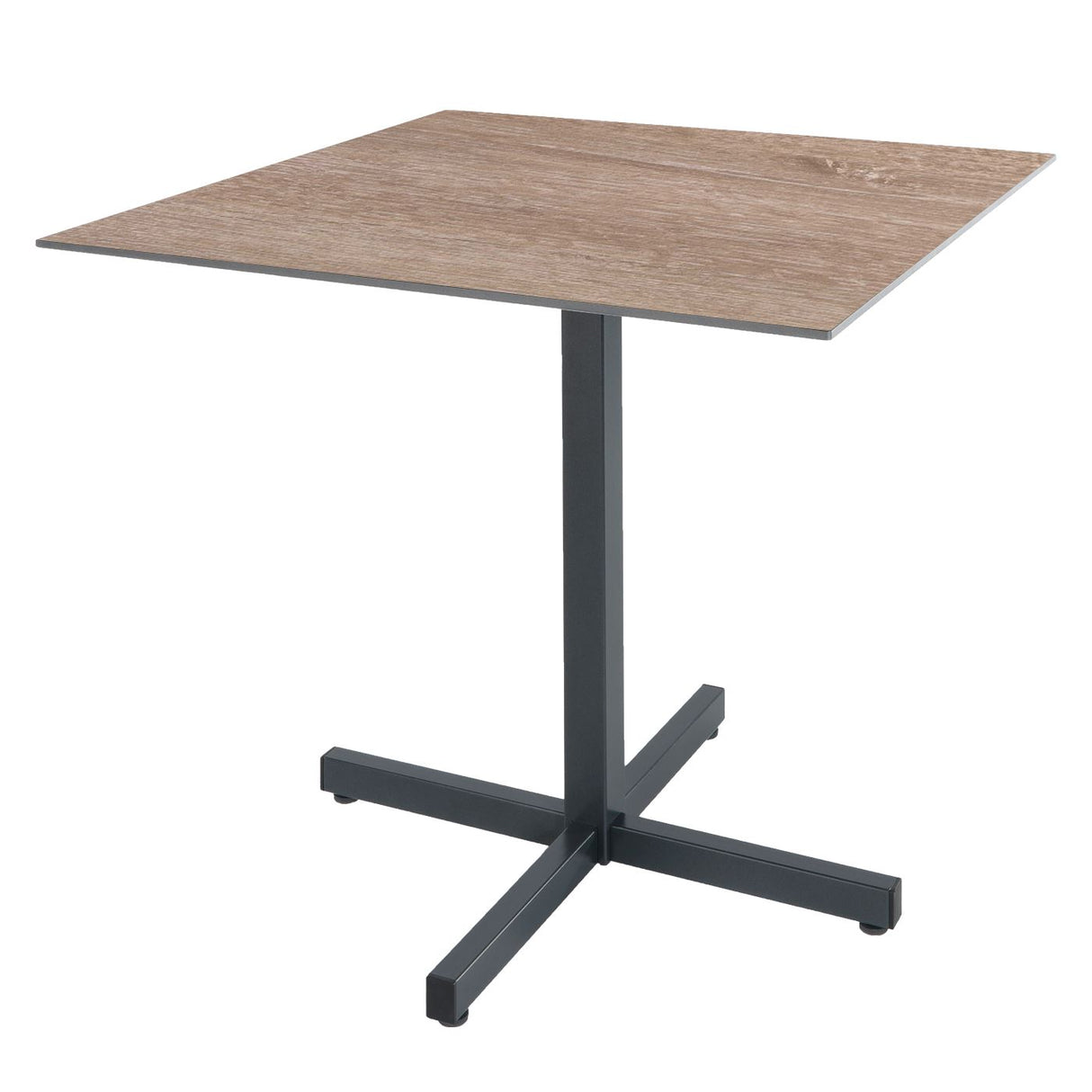 Schaffner Basel table repas rabattable 80x80cm Anthracite 77 Déco Chêne de