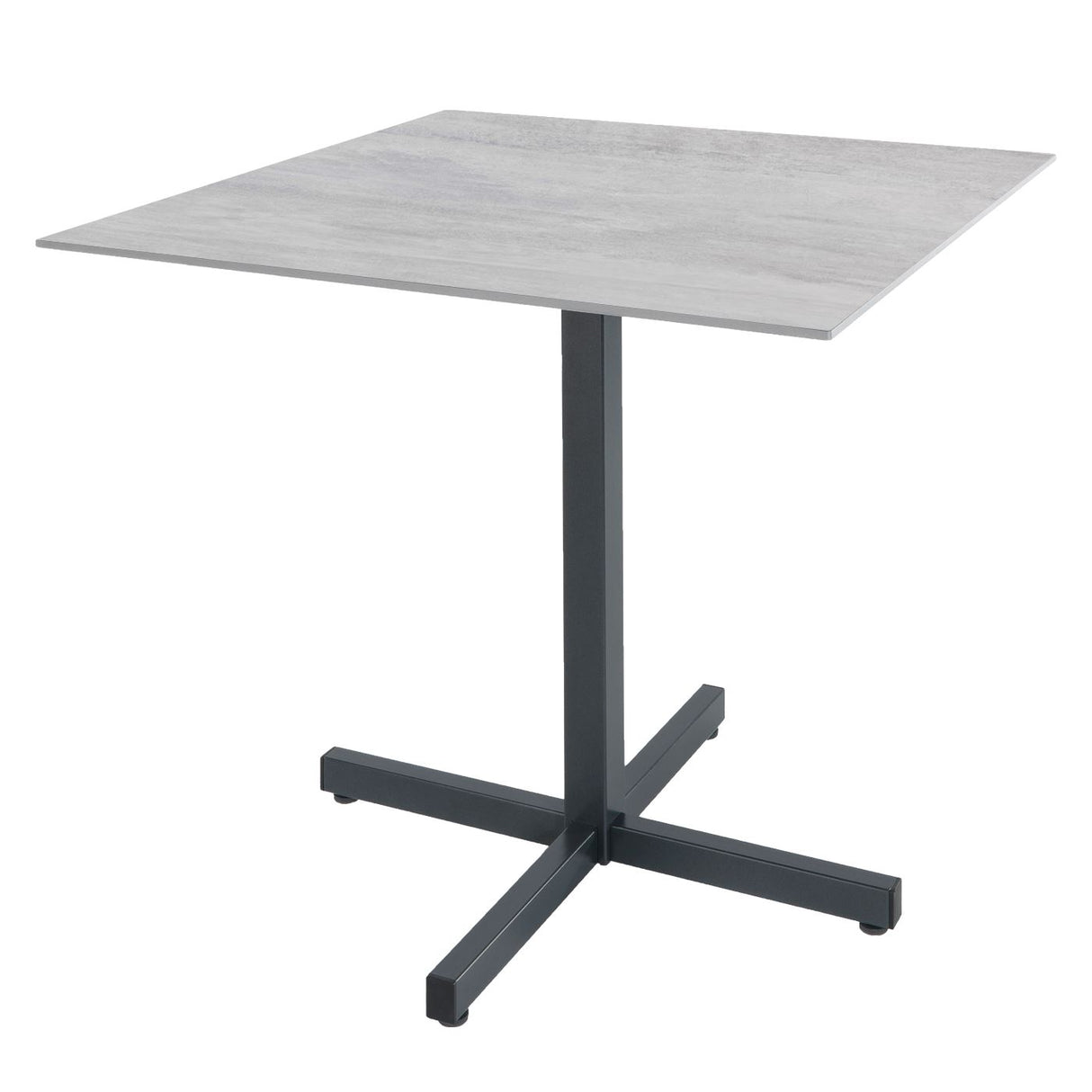 Schaffner Basel table repas rabattable 80x80cm Anthracite 77 Déco Stromboli Clair db