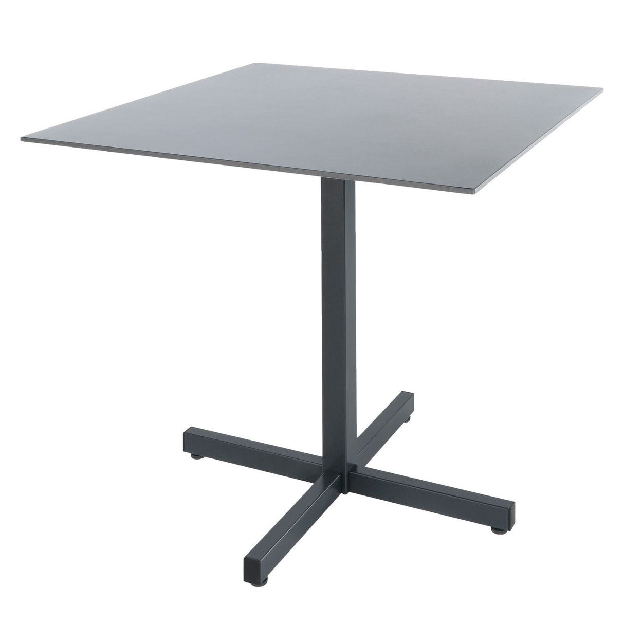 Schaffner Basel table repas rabattable 80x80cm Anthracite 77 Gris Argent 78