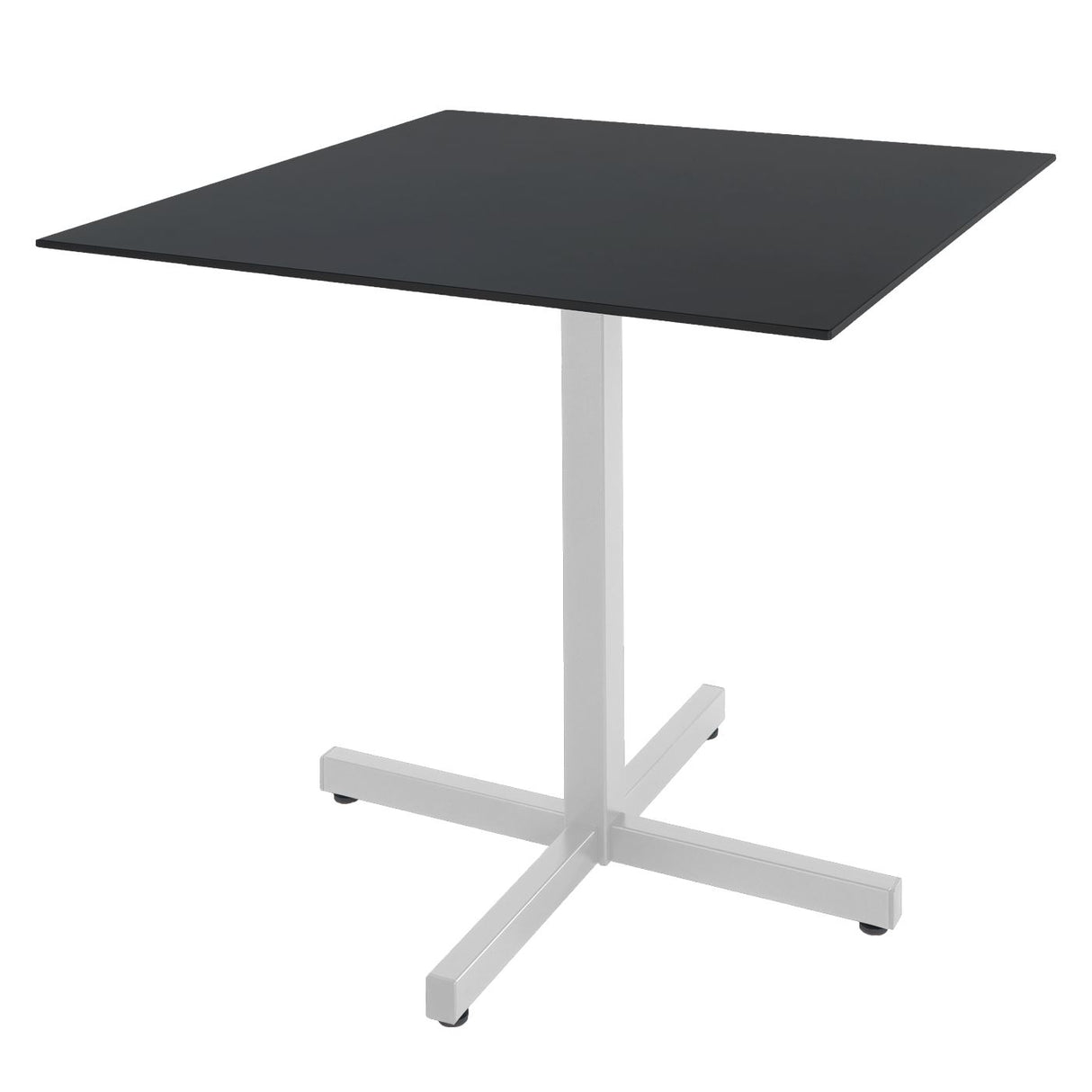 Schaffner Basel table repas rabattable 80x80cm Blanc 90 Anthracite 77