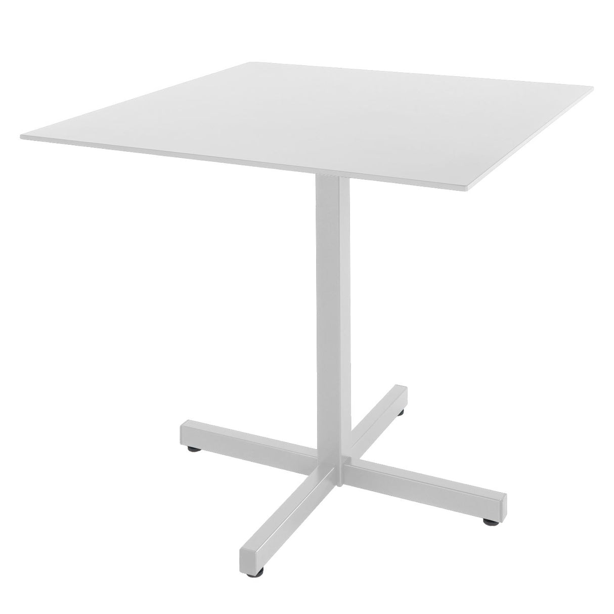 Schaffner Basel table repas rabattable 80x80cm Blanc 90 Blanc 90