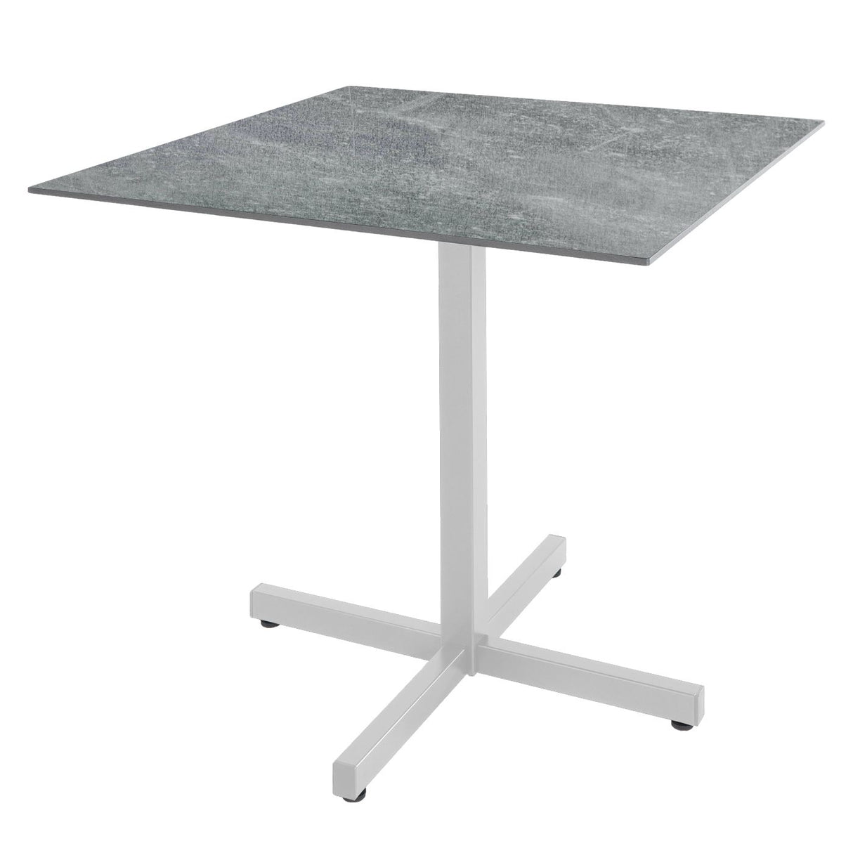 Schaffner Basel table repas rabattable 80x80cm Blanc 90 Déco Béton dd