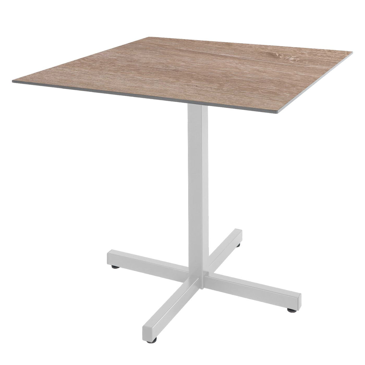 Schaffner Basel table repas rabattable 80x80cm Blanc 90 Déco Chêne de