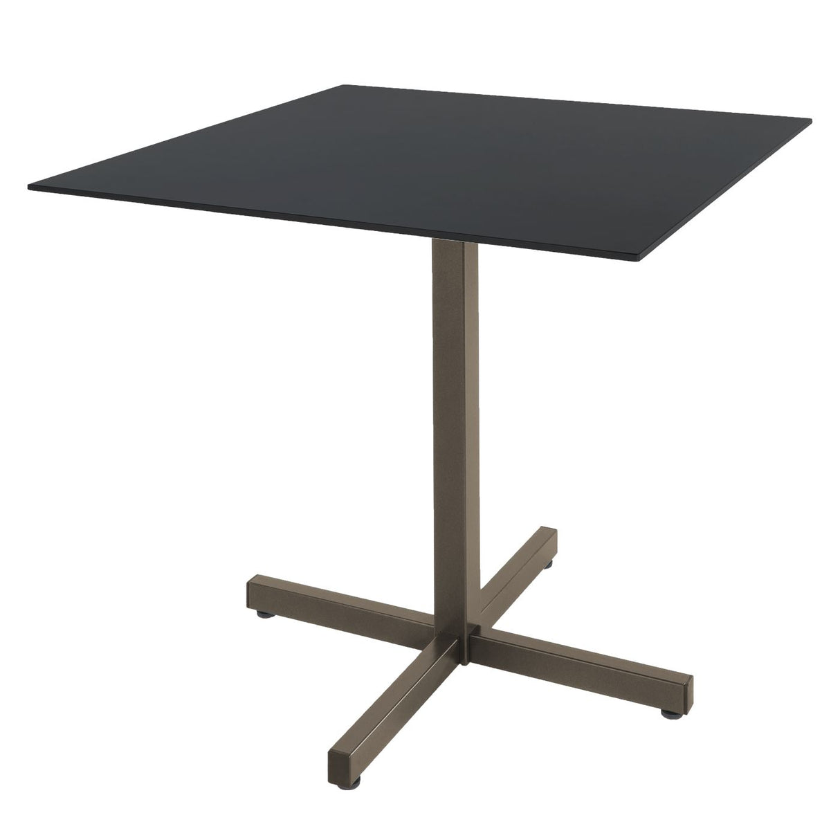 Schaffner Basel table repas rabattable 80x80cm Champagne 85 Anthracite 77