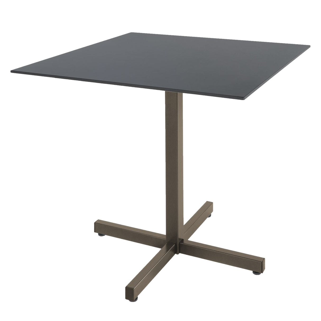 Schaffner Basel table repas rabattable 80x80cm Champagne 85 Graphite 73