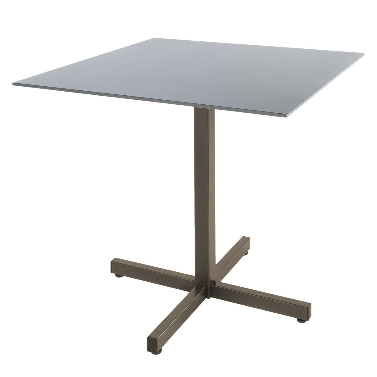 Schaffner Basel table repas rabattable 80x80cm Champagne 85 Gris Argent 78