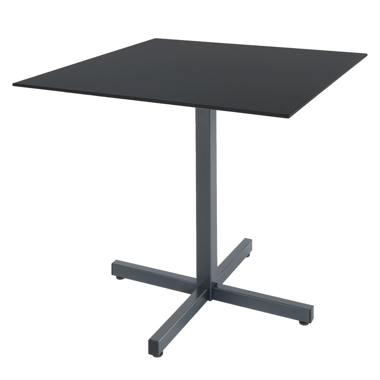 Schaffner Basel table repas rabattable 80x80cm Graphite 73 Anthracite 77