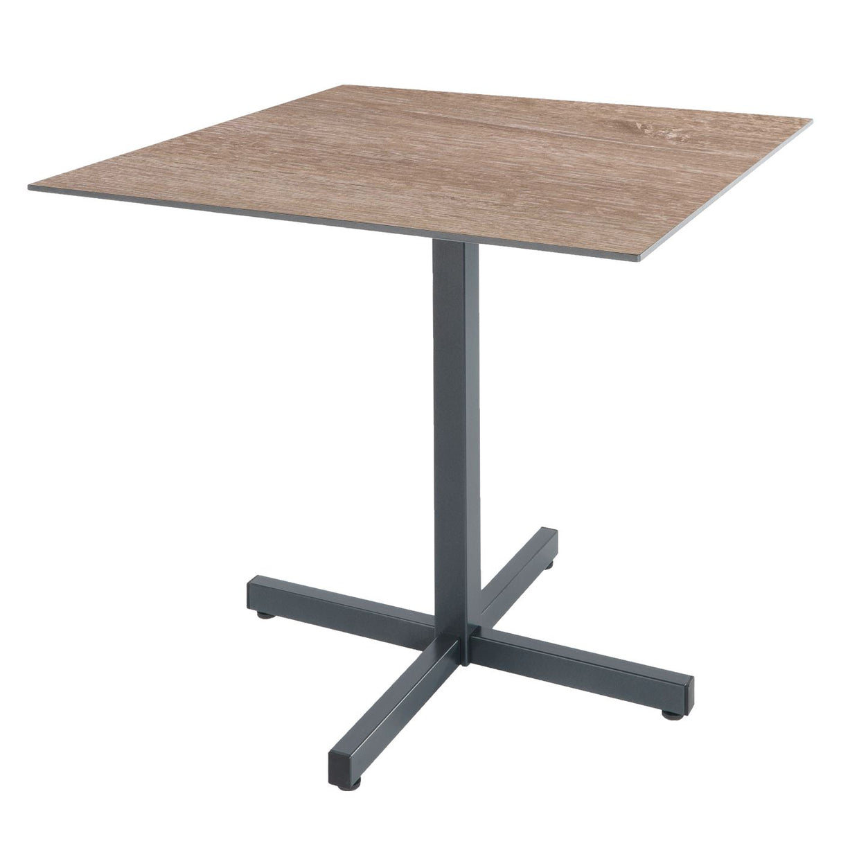 Schaffner Basel table repas rabattable 80x80cm Graphite 73 Déco Chêne de