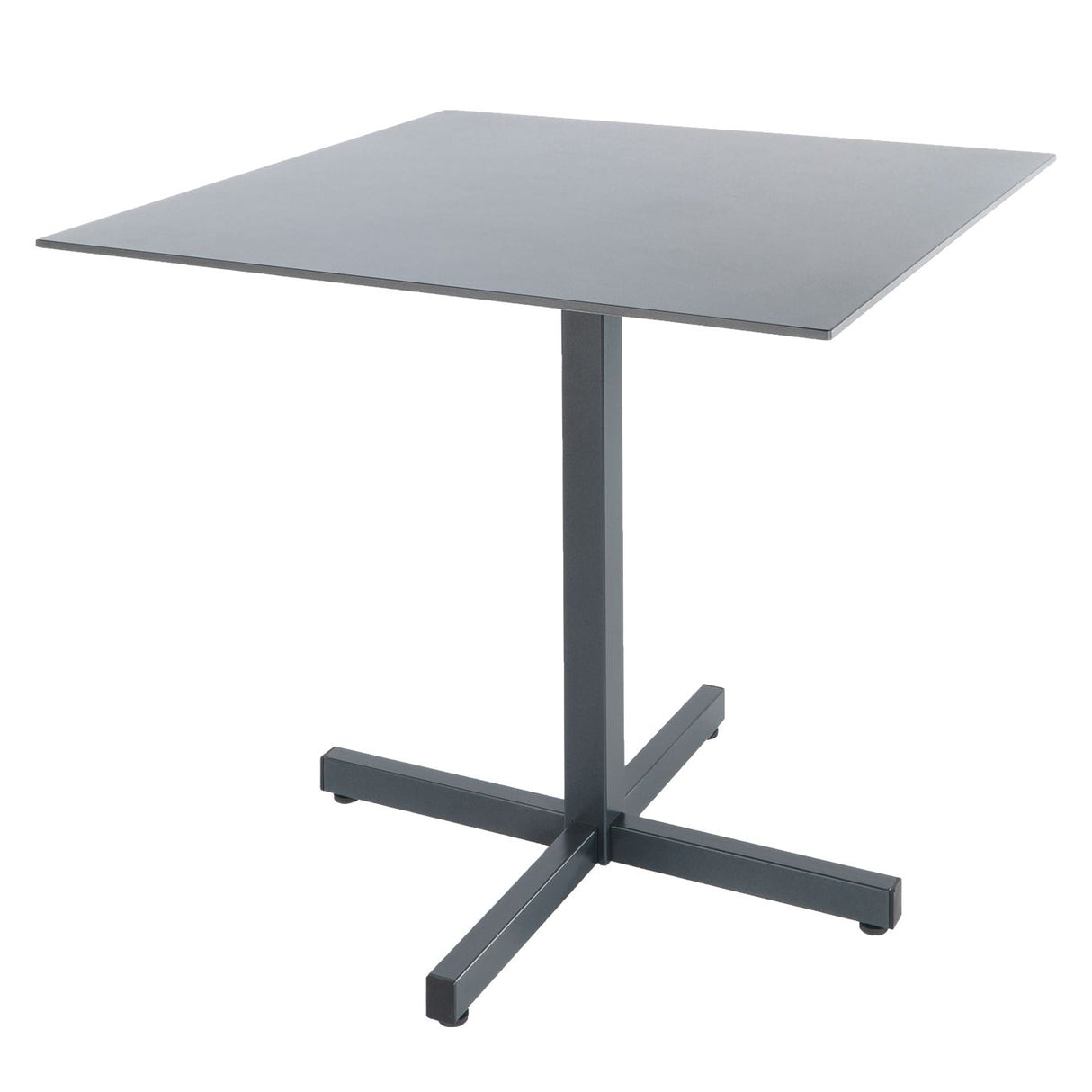 Schaffner Basel table repas rabattable 80x80cm Graphite 73 Gris Argent 78