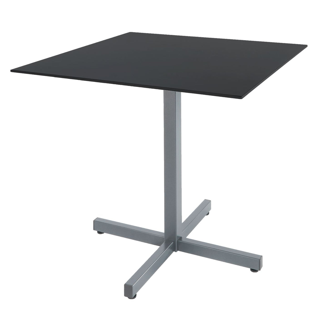 Schaffner Basel table repas rabattable 80x80cm Gris argent 78 Anthracite 77