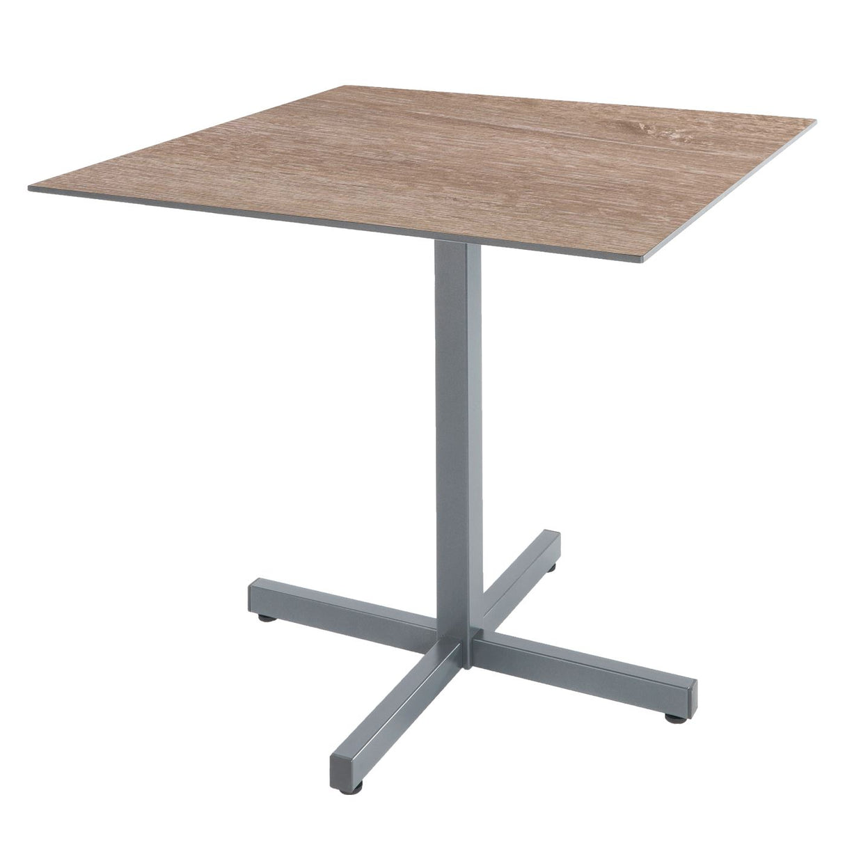 Schaffner Basel table repas rabattable 80x80cm Gris argent 78 Déco Chêne de