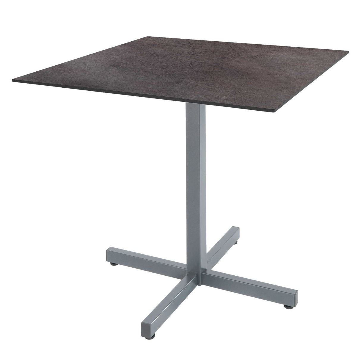 Schaffner Basel table repas rabattable 80x80cm Gris argent 78 Déco Cooperfield dc