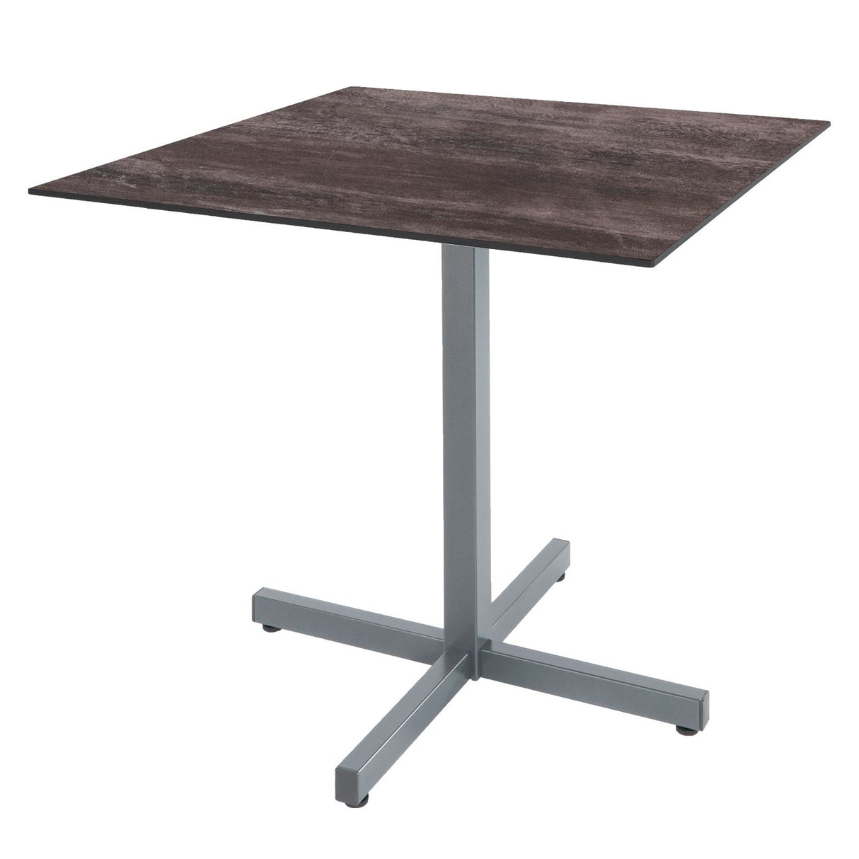 Schaffner Basel table repas rabattable 80x80cm Gris argent 78 Déco Stromboli Foncé da