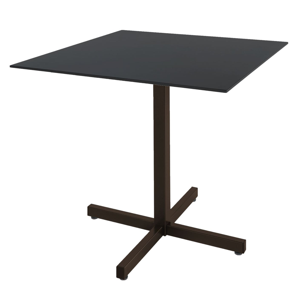 Schaffner Basel table repas rabattable 80x80cm Moka 88 Anthracite 77