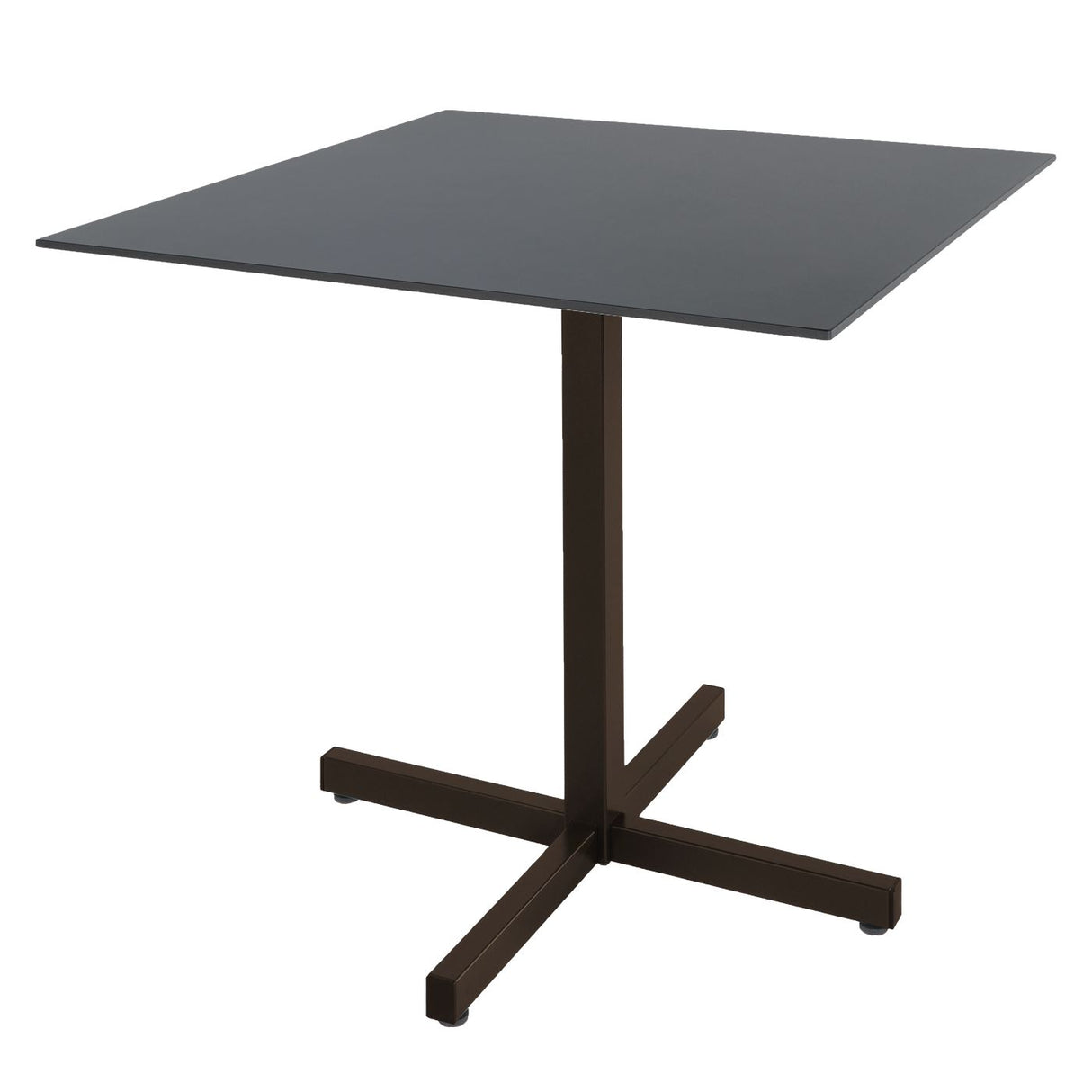 Schaffner Basel table repas rabattable 80x80cm Moka 88 Graphite 73