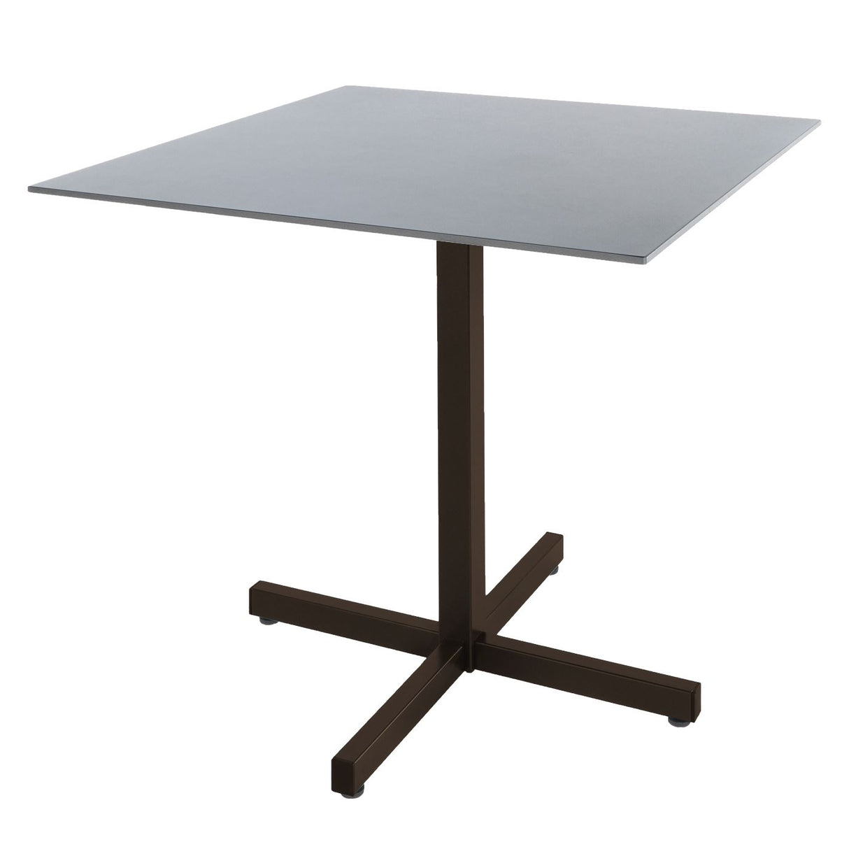 Schaffner Basel table repas rabattable 80x80cm Moka 88 Gris Argent 78