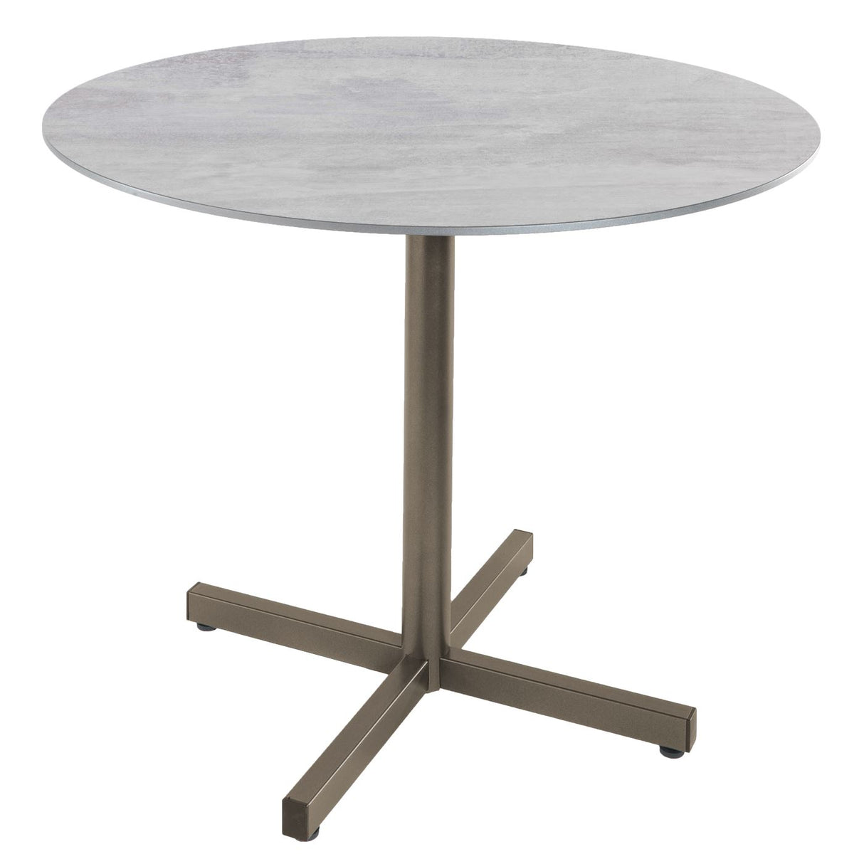 Schaffner Basel table repas rabattable Ø100cm Champagne 85 Déco Stromboli Clair db