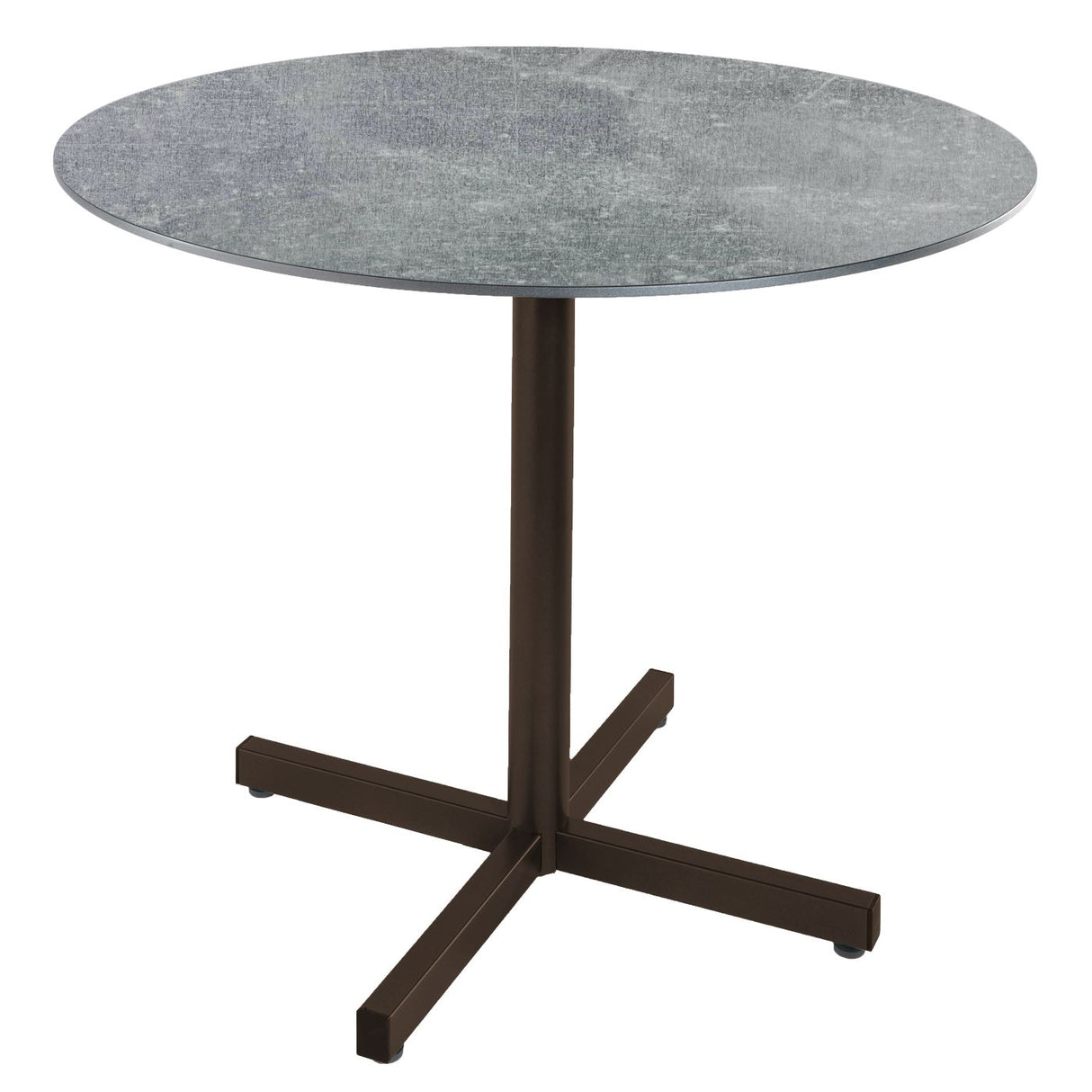 Schaffner Basel table repas rabattable Ø100cm Moka 88 Déco Béton dd