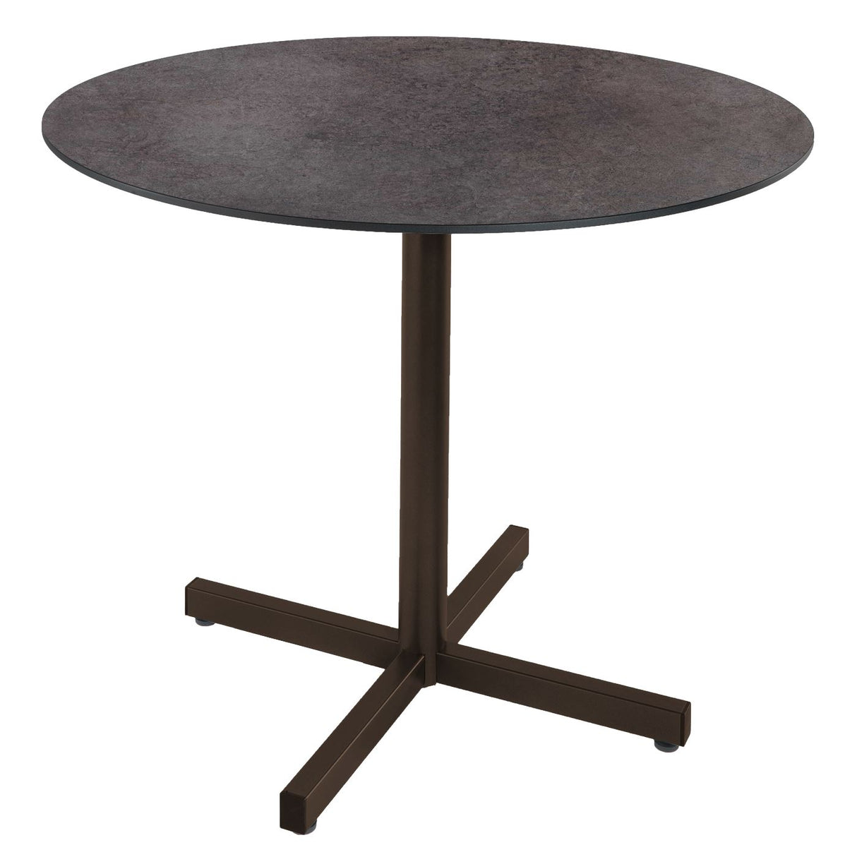 Schaffner Basel table repas rabattable Ø100cm Moka 88 Déco Cooperfield dc