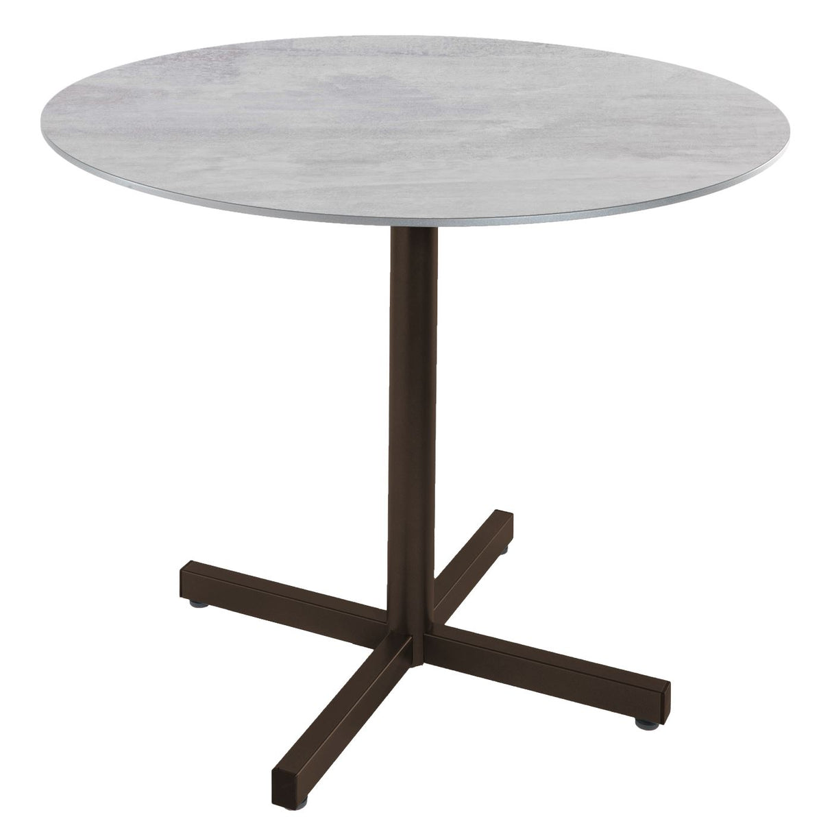 Schaffner Basel table repas rabattable Ø100cm Moka 88 Déco Stromboli Clair db