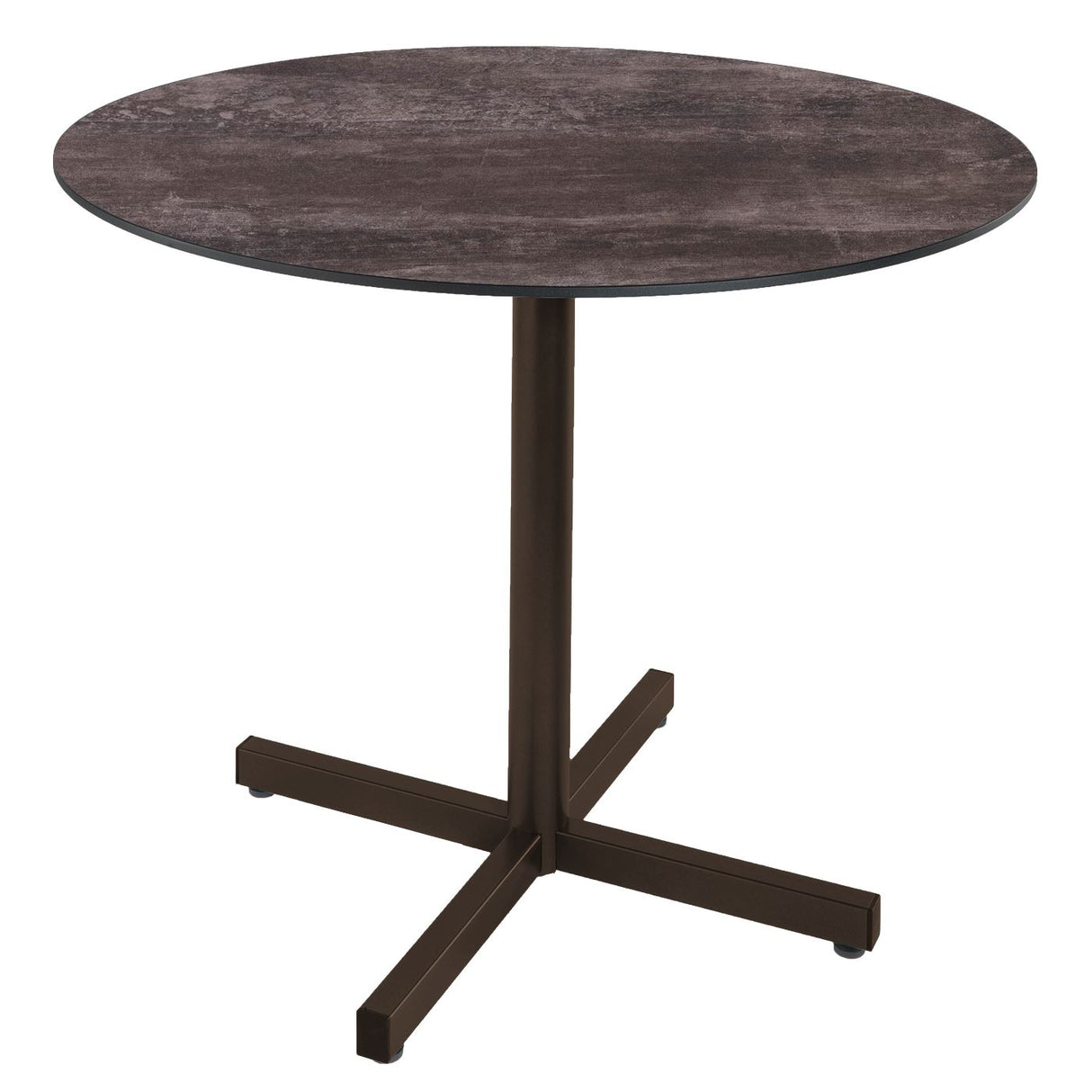 Schaffner Basel table repas rabattable Ø100cm Moka 88 Déco Stromboli Foncé da