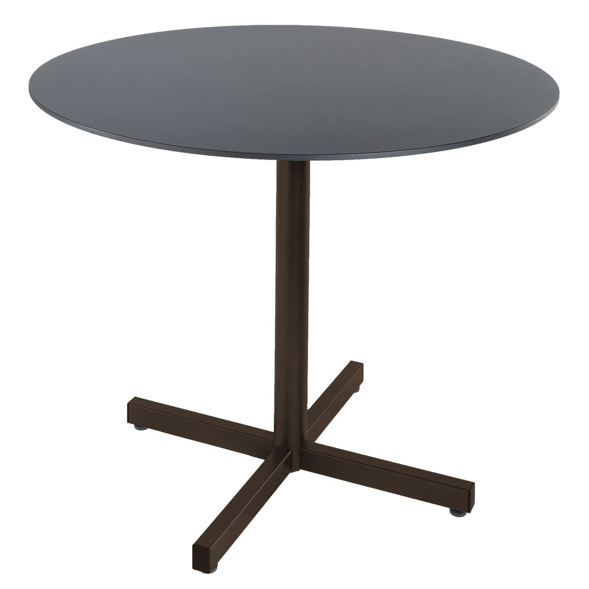 Schaffner Basel table repas rabattable Ø100cm Moka 88 Graphite 73