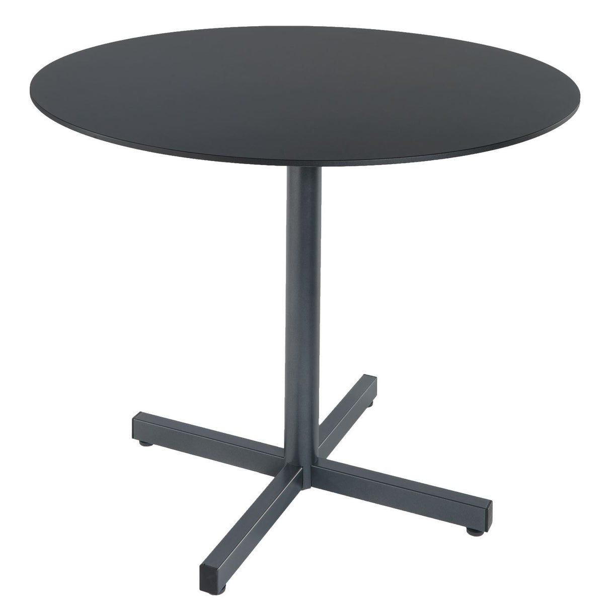 Schaffner Basel table repas rabattable Ø80cm Anthracite 77 Anthracite 77