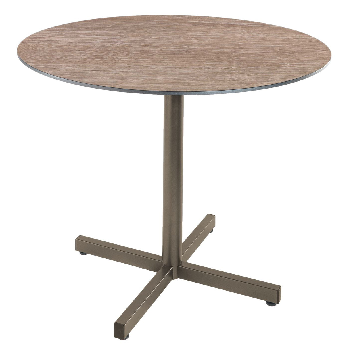 Schaffner Basel table repas rabattable Ø80cm Champagne 85 Déco Chêne de