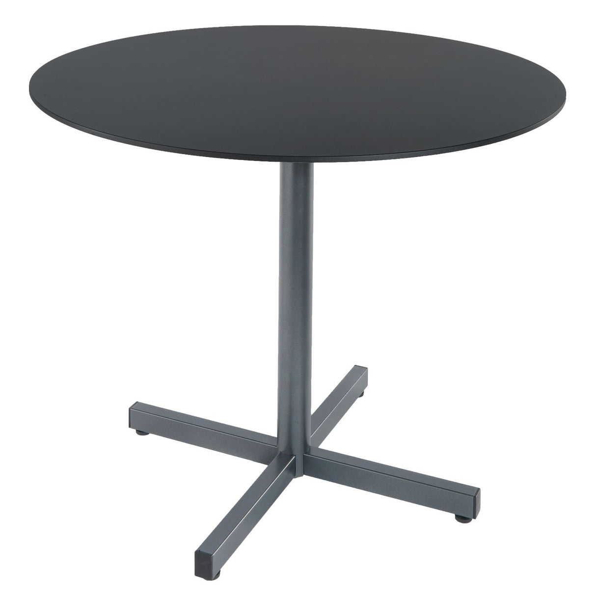 Schaffner Basel table repas rabattable Ø80cm Graphite 73 Anthracite 77