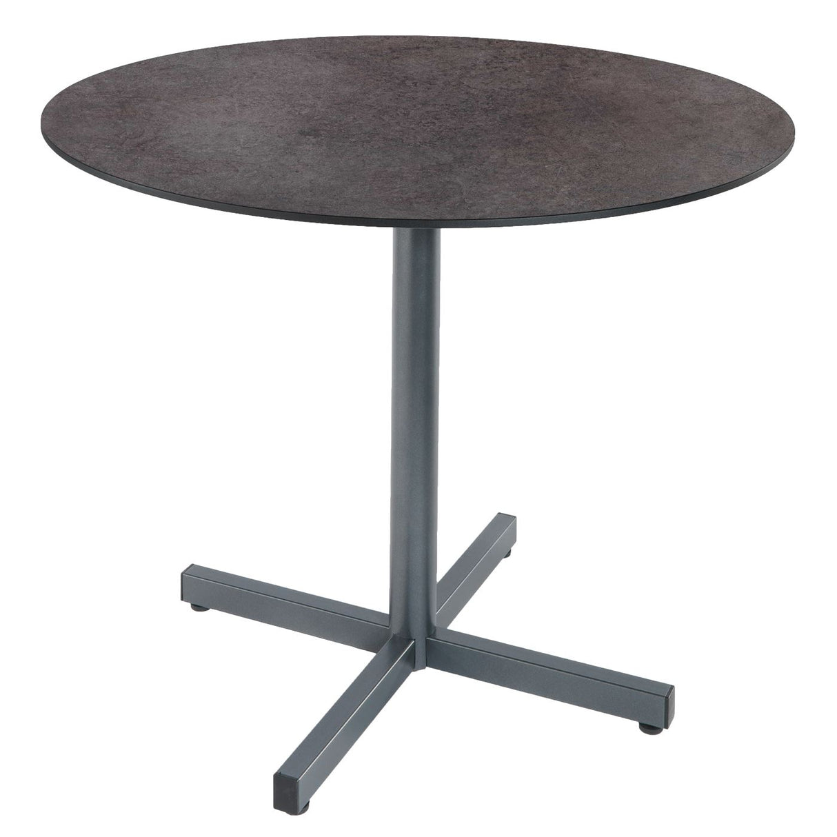 Schaffner Basel table repas rabattable Ø80cm Graphite 73 Déco Cooperfield dc