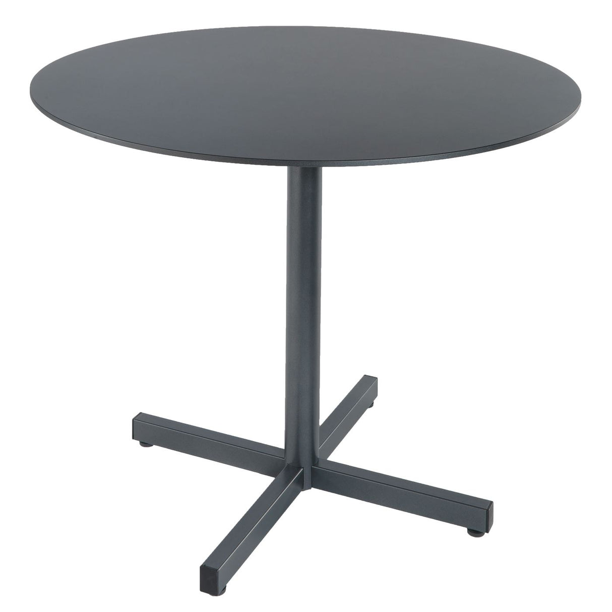 Schaffner Basel table repas rabattable Ø90cm Anthracite 77 Graphite 73