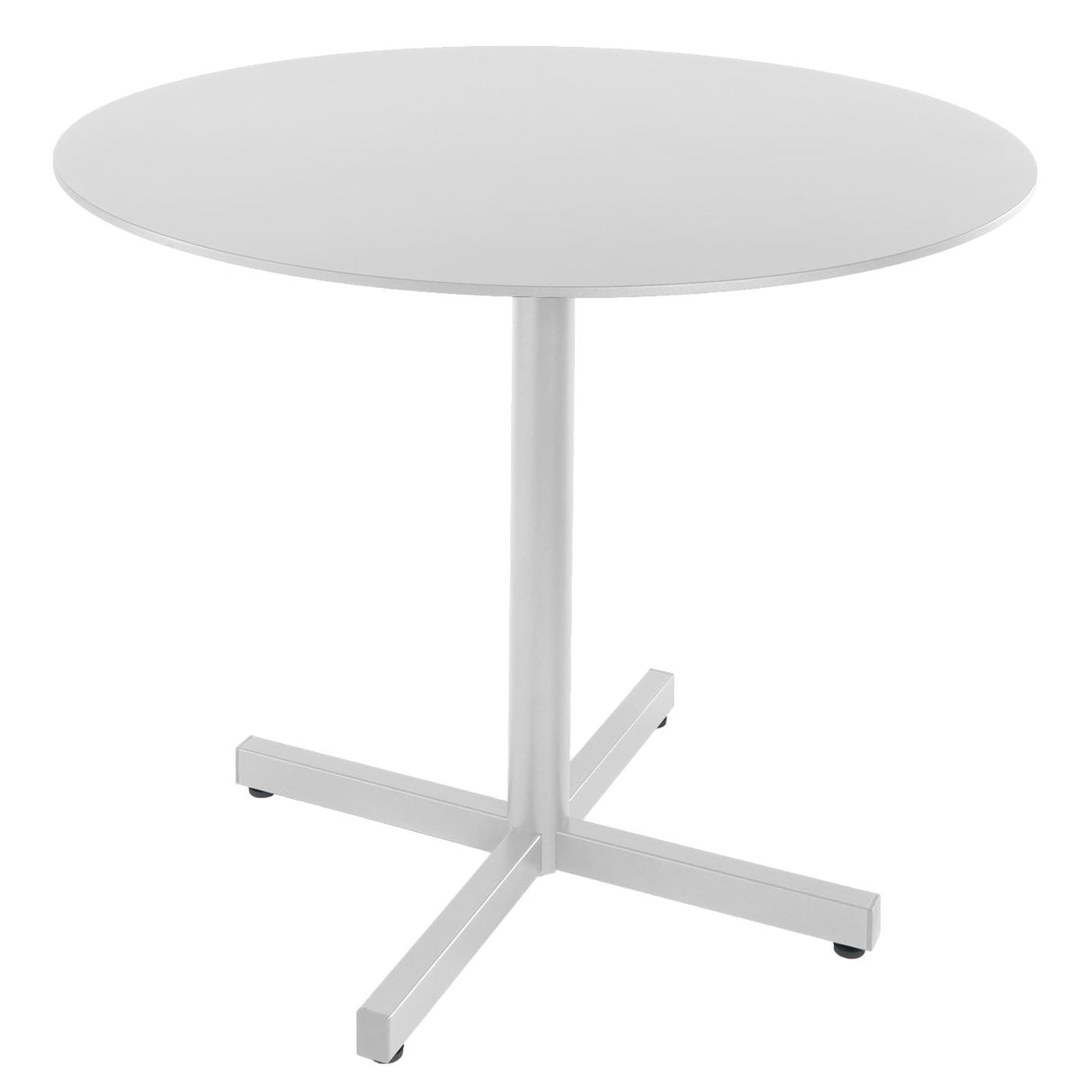 Schaffner Basel table repas rabattable Ø90cm Blanc 90 Blanc 90