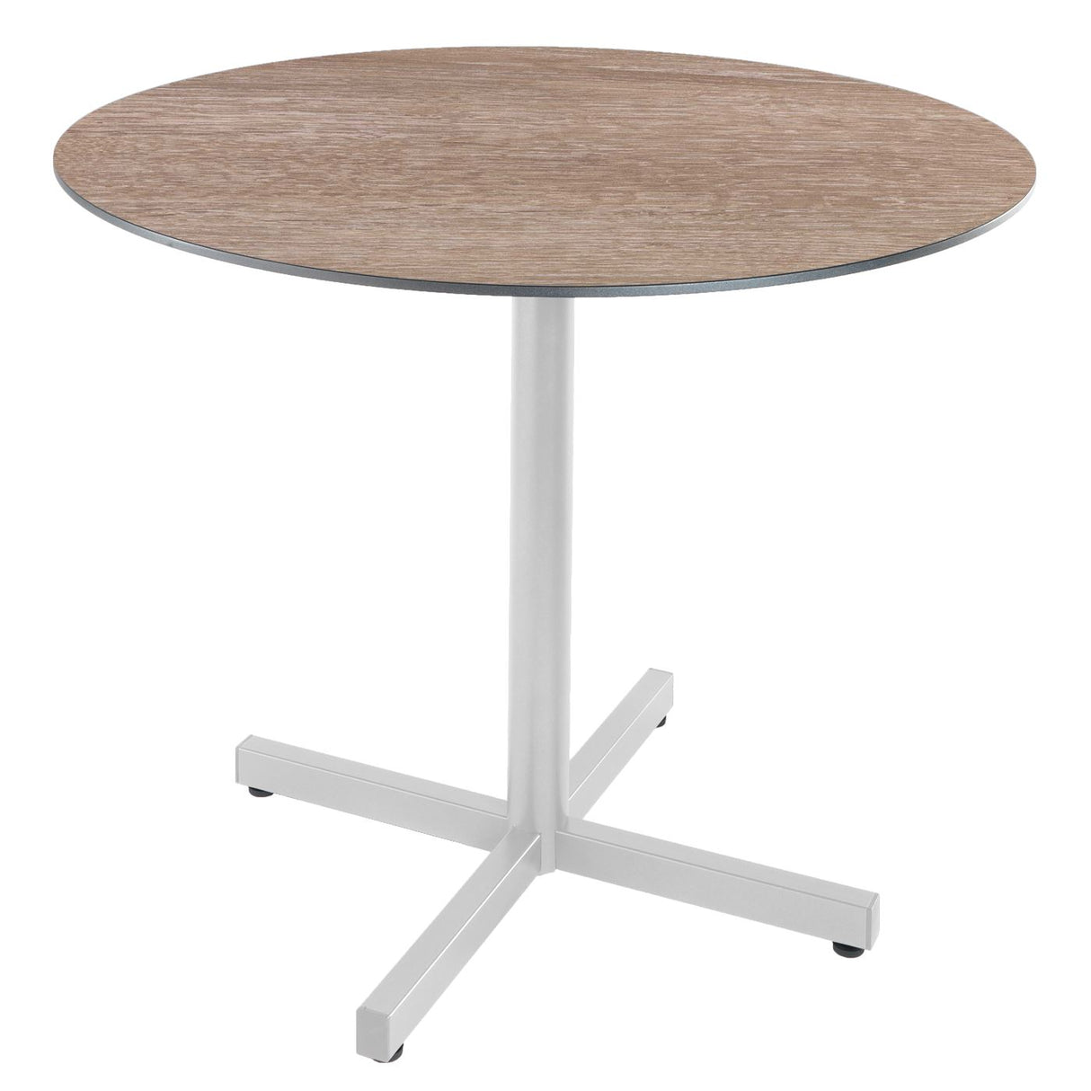 Schaffner Basel table repas rabattable Ø90cm Blanc 90 Déco Chêne de