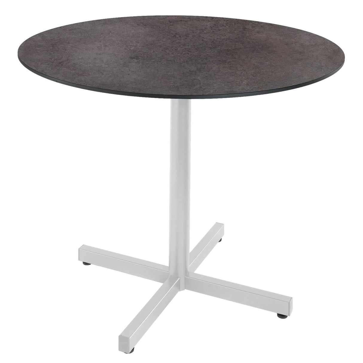 Schaffner Basel table repas rabattable Ø90cm Blanc 90 Déco Cooperfield dc