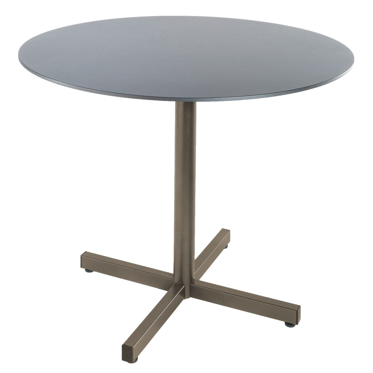Schaffner Basel table repas rabattable Ø90cm Champagne 85 Gris Argent 78