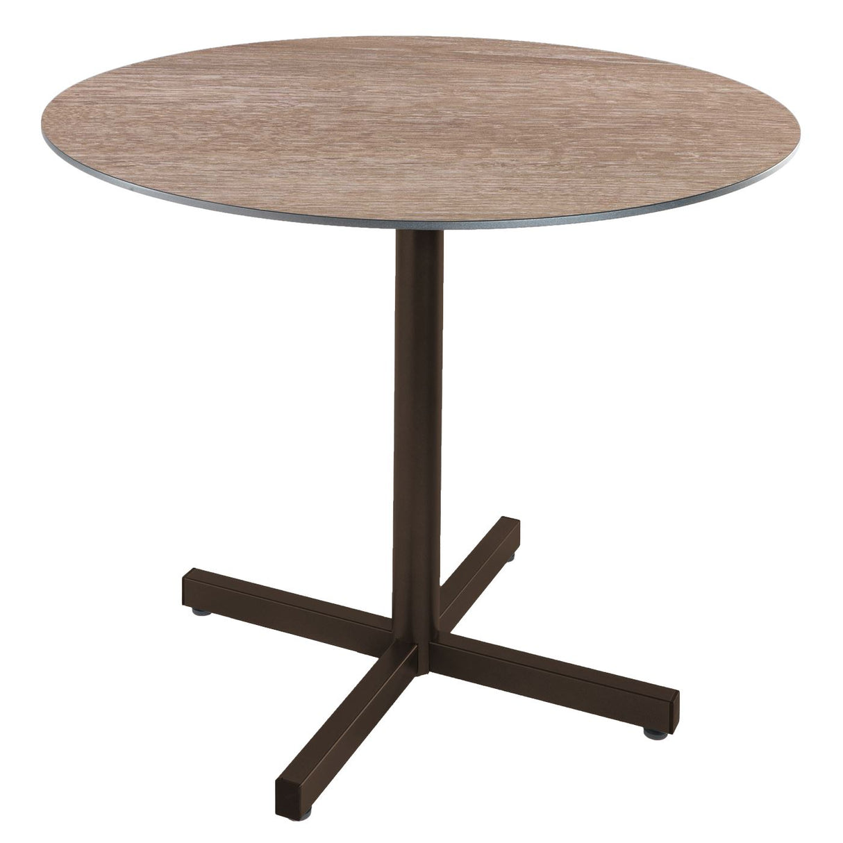 Schaffner Basel table repas rabattable Ø90cm Moka 88 Déco Chêne de