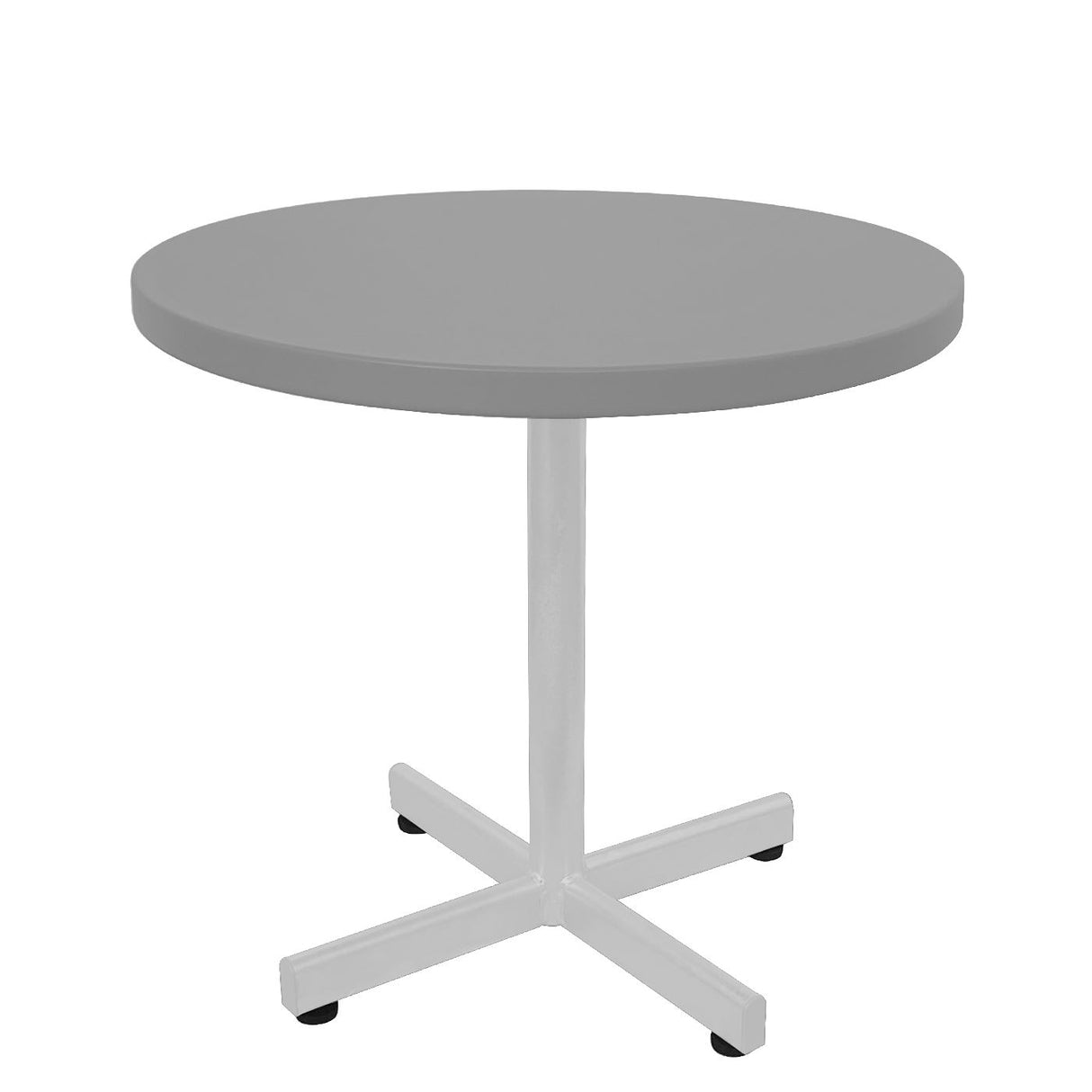 Schaffner Basic Table d'appoint rabattable Ø54cm h:50cm Blanc 90 Gris Argent 78