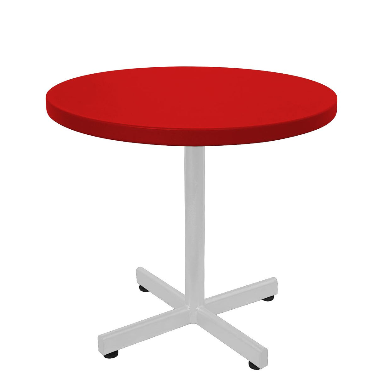 Schaffner Basic Table d'appoint rabattable Ø54cm h:50cm Blanc 90 Rouge 30