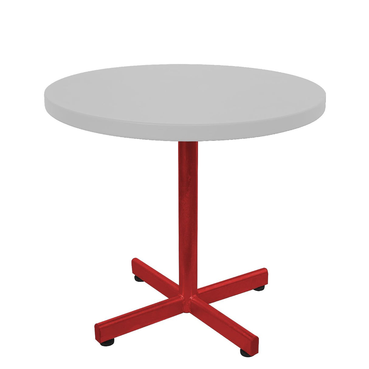 Schaffner Basic Table d'appoint rabattable Ø54cm h:50cm Rouge 30 Blanc 90