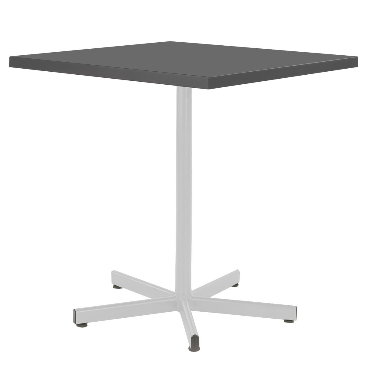 Schaffner Basic Table repas rabattable 70x70cm Blanc 90 Graphite 73