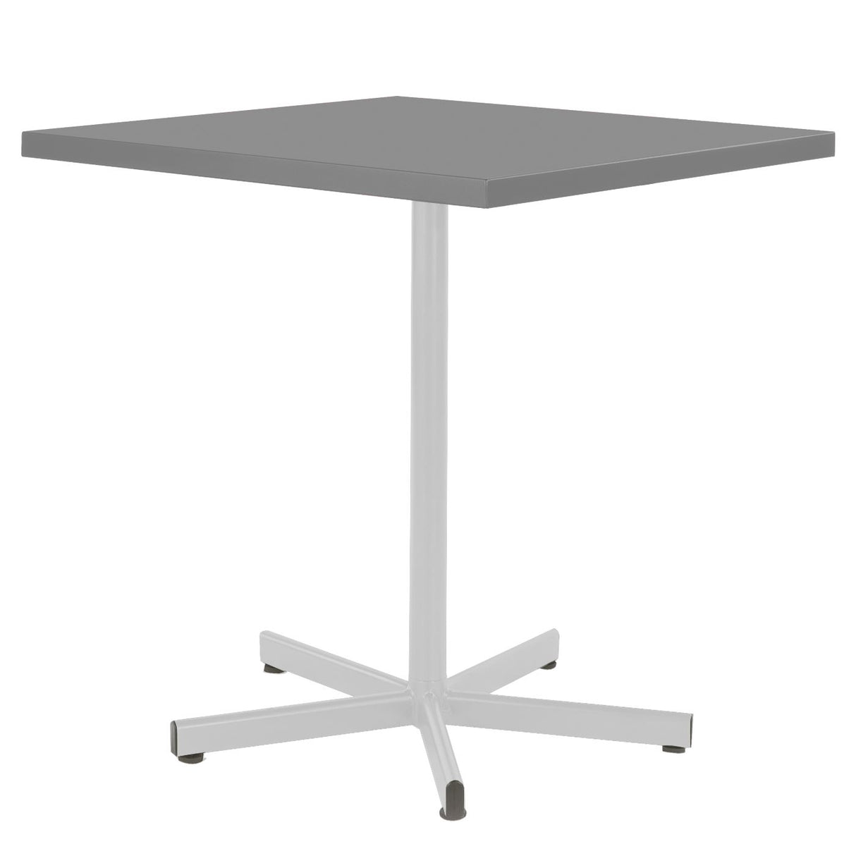 Schaffner Basic Table repas rabattable 70x70cm Blanc 90 Gris Argent 78