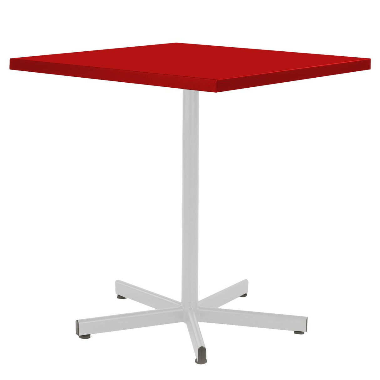 Schaffner Basic Table repas rabattable 70x70cm Blanc 90 Rouge 30