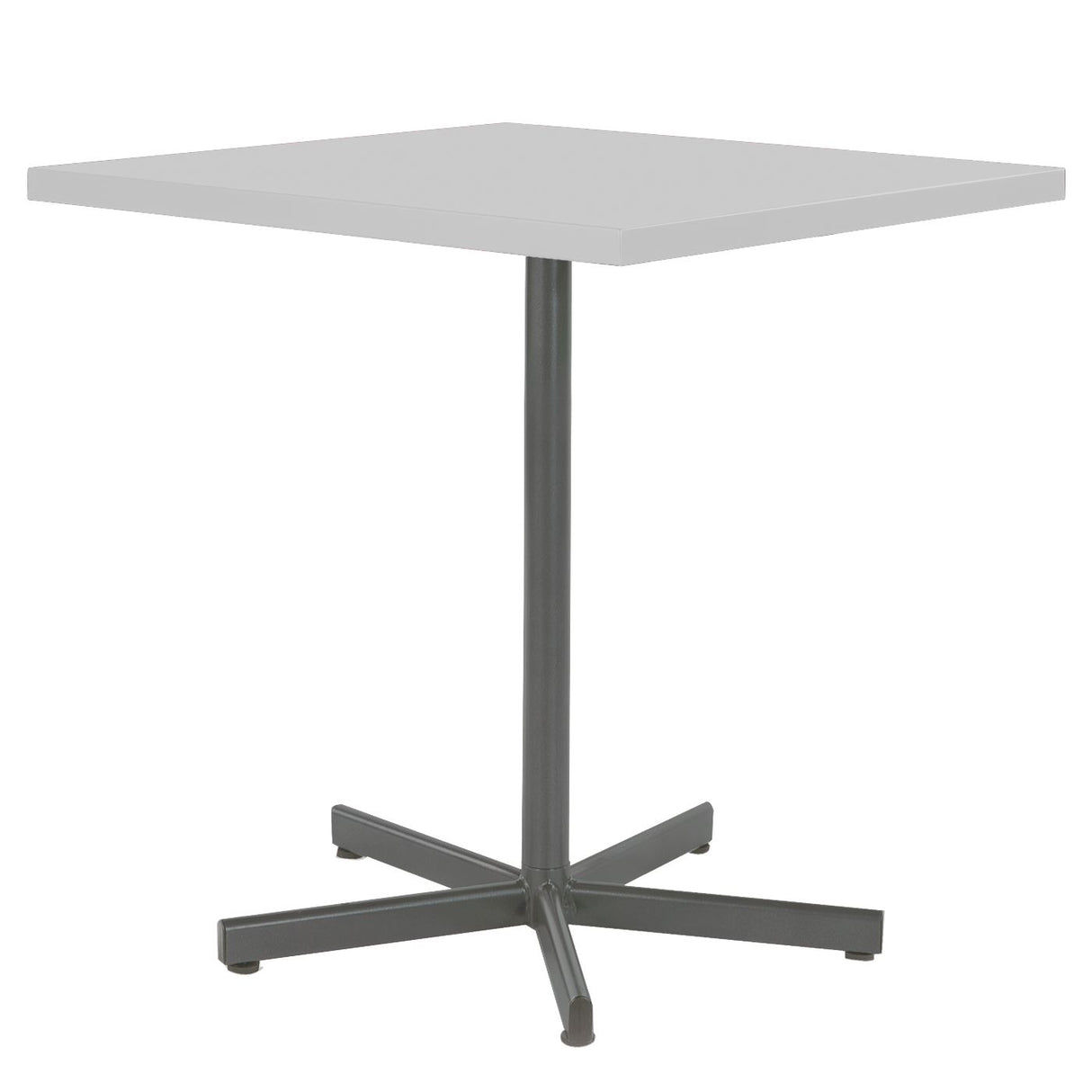 Schaffner Basic Table repas rabattable 70x70cm Graphite 73 Blanc 90