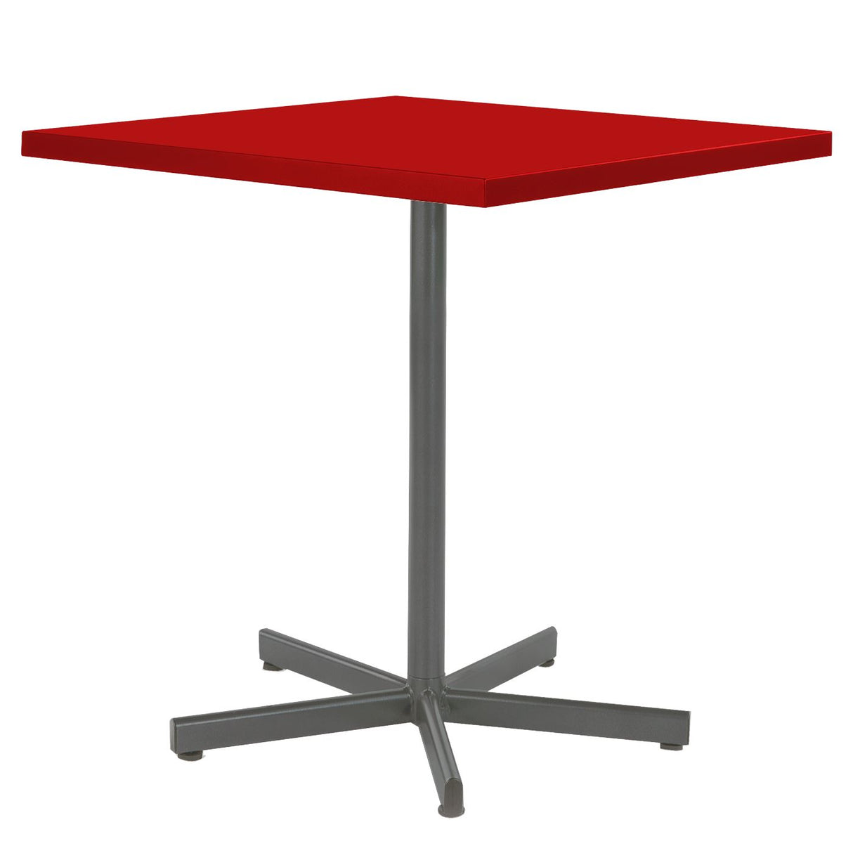 Schaffner Basic Table repas rabattable 70x70cm Graphite 73 Rouge 30