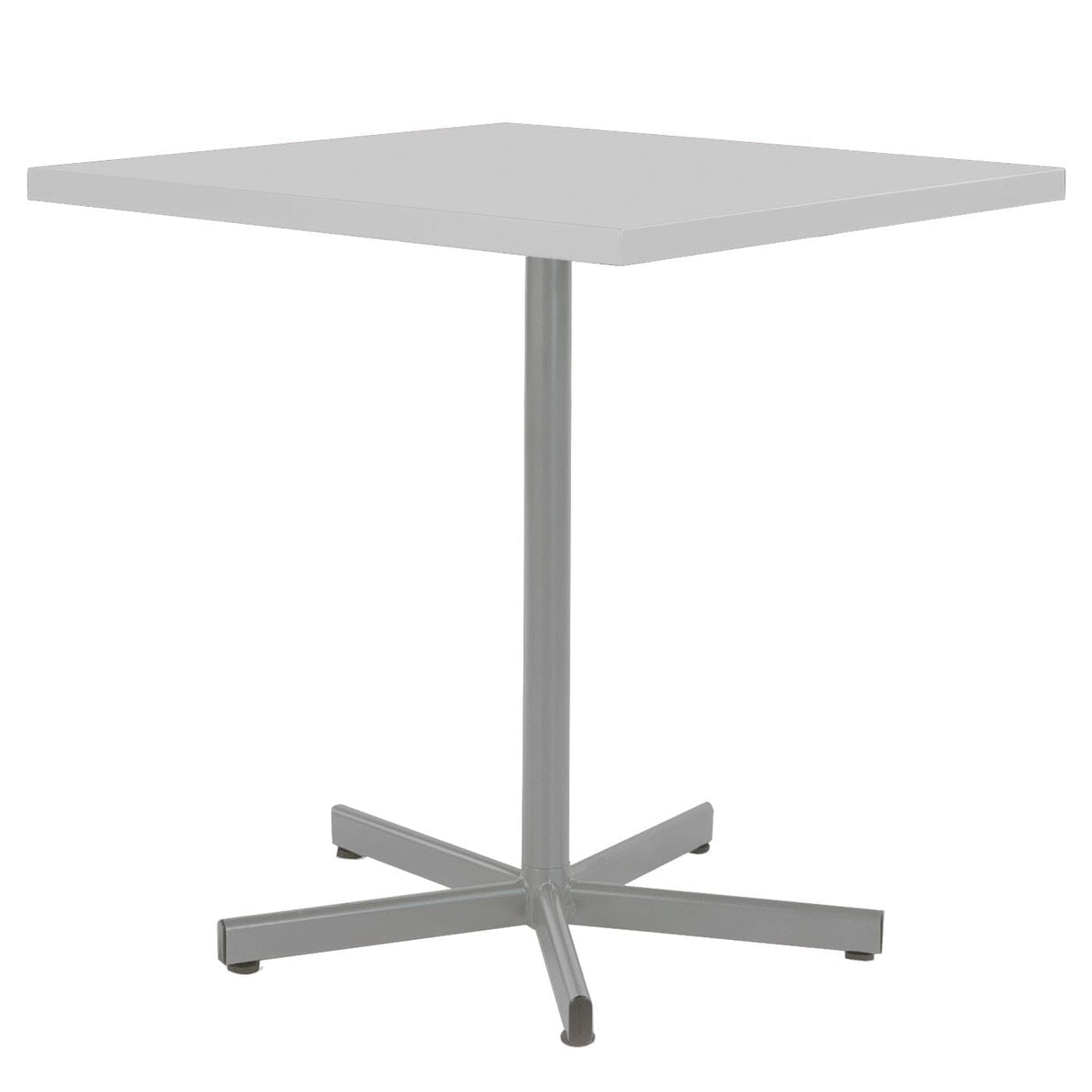 Schaffner Basic Table repas rabattable 70x70cm Gris Argent 78 Blanc 90