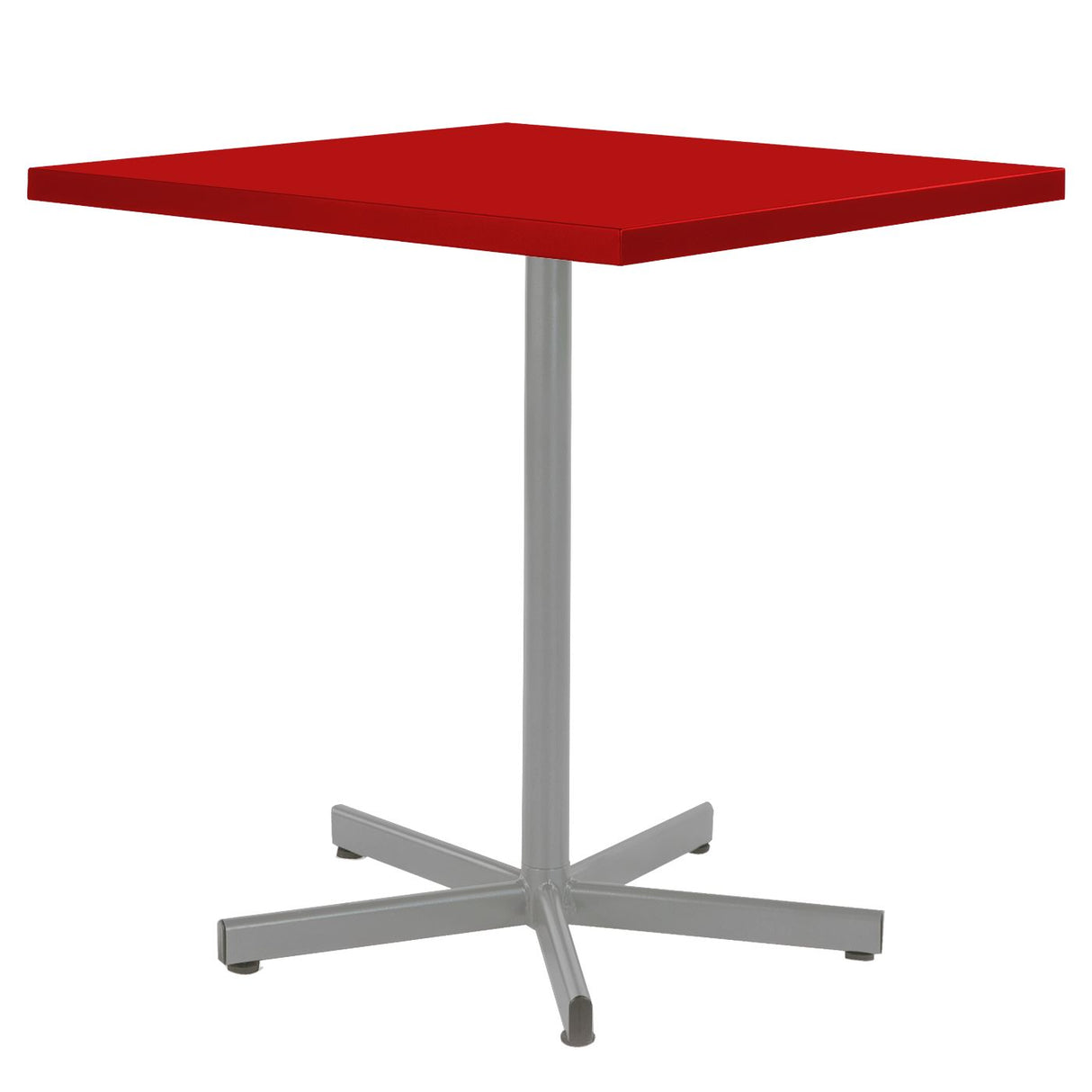 Schaffner Basic Table repas rabattable 70x70cm Gris Argent 78 Rouge 30